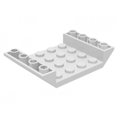 white slope inverted 45 6 x 4 double with 4 x 4 cutout