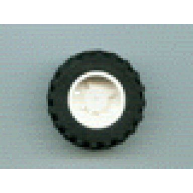 white wheel 18mm d x 14mm with black tire 30.4 x 14 30285 30391