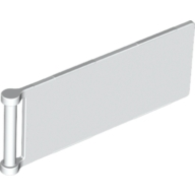 white flag 7 x 3 with bar handle