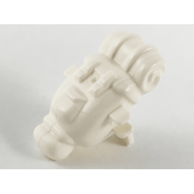 white minifigure backpack with sleeping bag