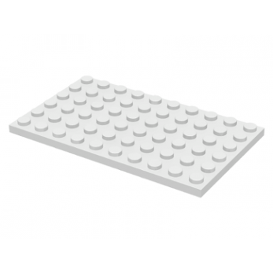 white plate 6 x 10
