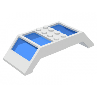 white window 4 x 10 x 2 roof slope double with fixed trans-dark blue glass
