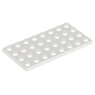 white plate 4 x 8