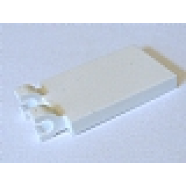 white tile modified 2 x 3 with 2 u clips