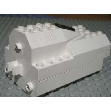 white electric light sound rocket engine battery box with white cover no pattern