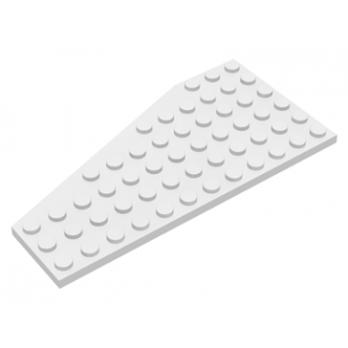 white wedge plate 12 x 6 right
