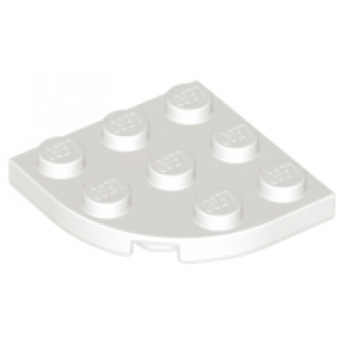 white plate round corner 3 x 3