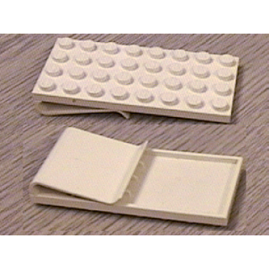 white scala jewelry plate modified 4 x 8 with clip on back