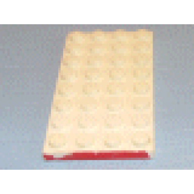 white plate 4 x 8 with red line on 1 short edge pattern