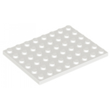 white plate 6 x 8