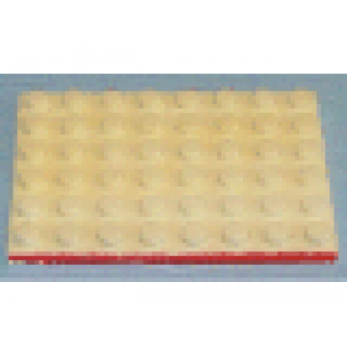 white plate 6 x 8 with waffle bottom with red line on 1 long edge pattern