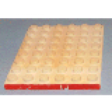 white plate 6 x 8 with waffle bottom with red line on 1 short edge pattern