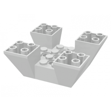 white slope inverted 65 6 x 6 x 2 quad with cutouts