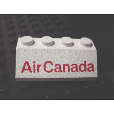 white slope 45 2 x 4 with red air canada pattern