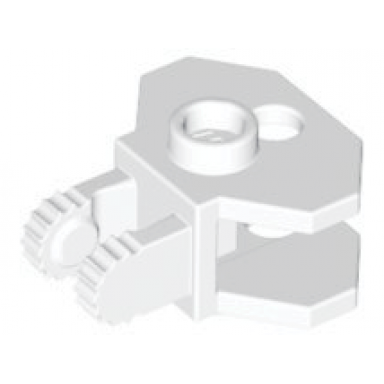 white hinge 1 x 2 locking with 2 fingers and tow ball socket