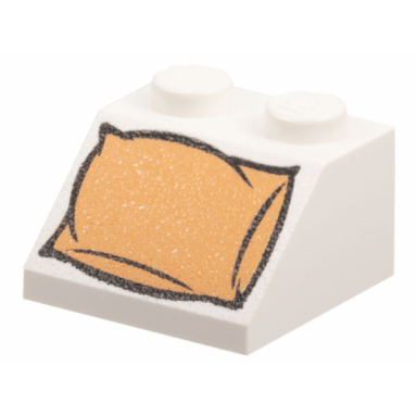 white slope 45 2 x 2 with nougat pillow pattern