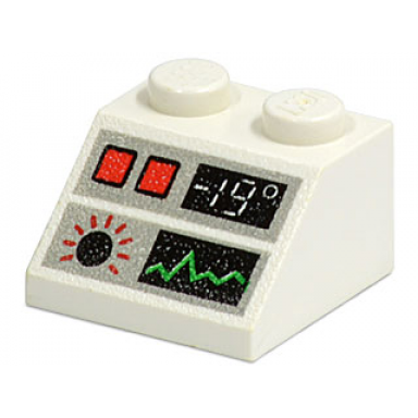 white slope 45 2 x 2 with monitor and -19 pattern