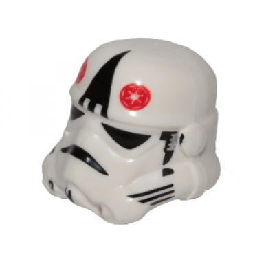 white minifigure headgear helmet sw stormtrooper at-at driver with large black triangle pattern