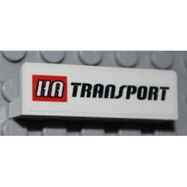 white panel 1 x 4 x 1 with ha transport pattern sticker - set 4645