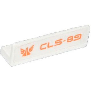 white panel 1 x 4 x 1 with orange galaxy squad logo and cls-89 pattern model right side sticker - set 70707