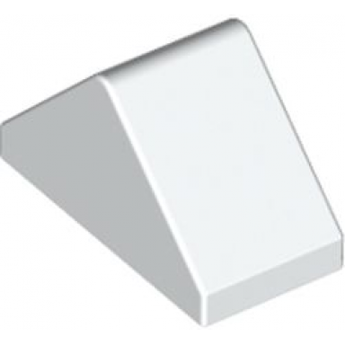 white slope 45 2 x 1 double with inside bar