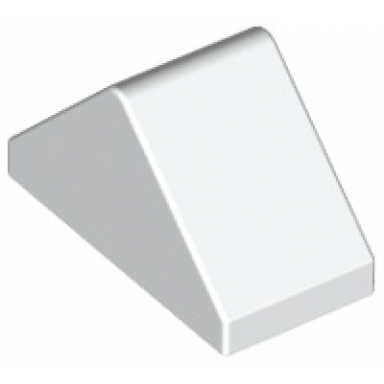 white slope 45 2 x 1 double with bottom stud holder