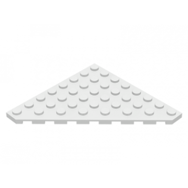 white wedge plate 8 x 8 cut corner