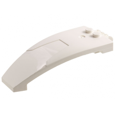 white windscreen 8 x 4 x 2 curved taper with locking dual 2 fingers