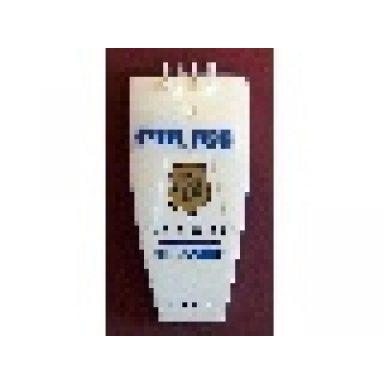 white windscreen 8 x 4 x 2 curved taper with dual 2 fingers police and badge pattern sticker - set 7035