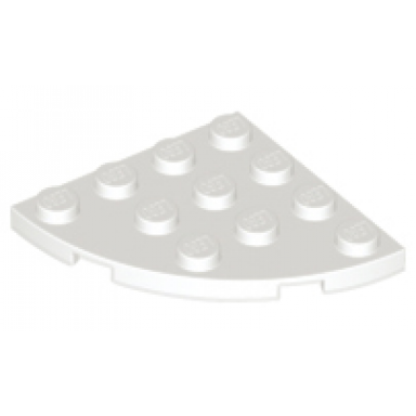 white plate round corner 4 x 4