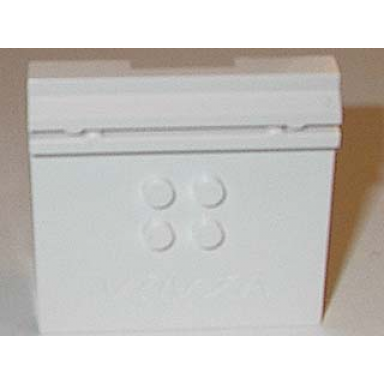 white tile modified 6 x 6 x 2 3 with 4 studs and debossed ninja logo