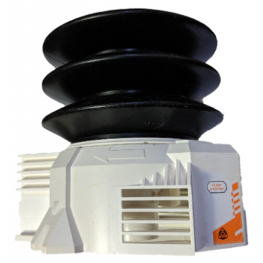 white pneumatic aero tube air pump 16 x 14 x 13 with orange stripes and pump station pattern on both sides stickers - sets 7690 7691