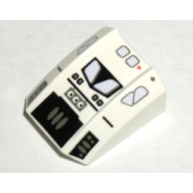 white slope curved 2 x 2 lip with space shuttle pattern