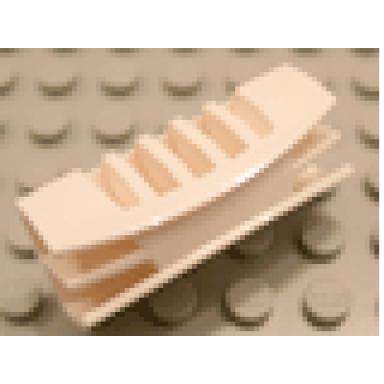 white vehicle grille 1 x 4 with 2 pins