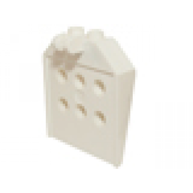 white door 1 x 4 x 3 2 3 with 6 holes and locking 2 fingers hinge