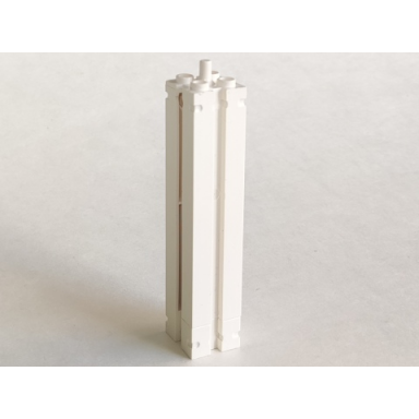 white support 2 x 2 x 8 with channels and top peg smooth on all sides