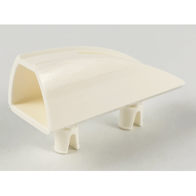 white vehicle fairing 1 x 4 side flaring intake with 2 pins