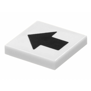 white tile 2 x 2 with wide black arrow pattern