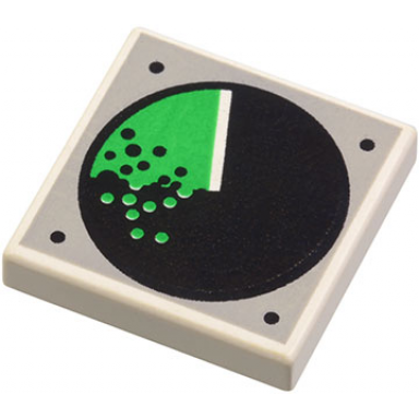 white tile 2 x 2 with radar scope pattern