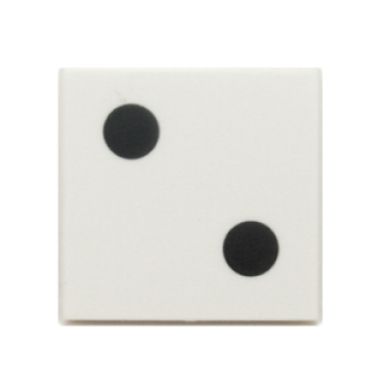 white tile 2 x 2 with 2 black dots pattern