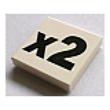 white tile 2 x 2 with black x2 pattern