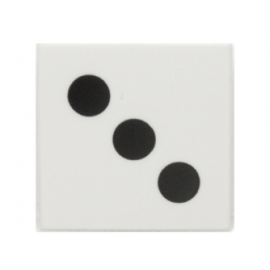 white tile 2 x 2 with 3 black dots pattern