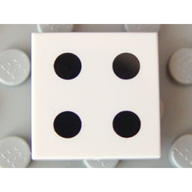 white tile 2 x 2 with 4 black dots pattern