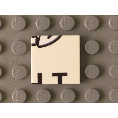 white tile 2 x 2 with black ld lower half and partial ht pattern