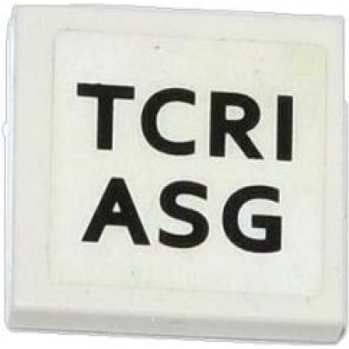 white tile 2 x 2 with tcri and asg pattern sticker - set 79104
