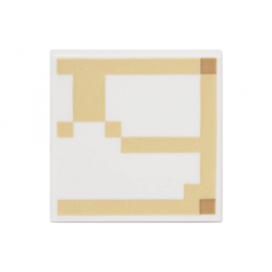 white tile 2 x 2 with pixelated tan and dark tan pattern minecraft iron golem