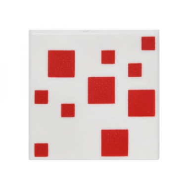 white tile 2 x 2 with red squares pattern minecraft cake
