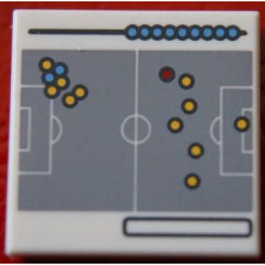 white tile 2 x 2 with football soccer field strategy chart pattern
