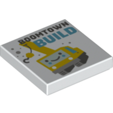 white tile 2 x 2 with boomtown build pattern