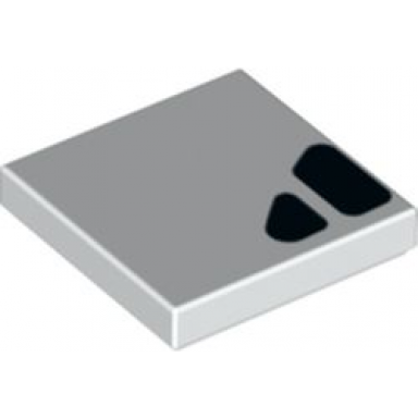 white tile 2 x 2 with black air vent grille pattern model right side